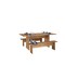 Manhattan Comfort Rectangle NoMad 67.91 Dining Set of 3 in Nature, 67.91 W, 32.48 L, 29.92 H, MDF, Nature 126GMC77 - alternate 6